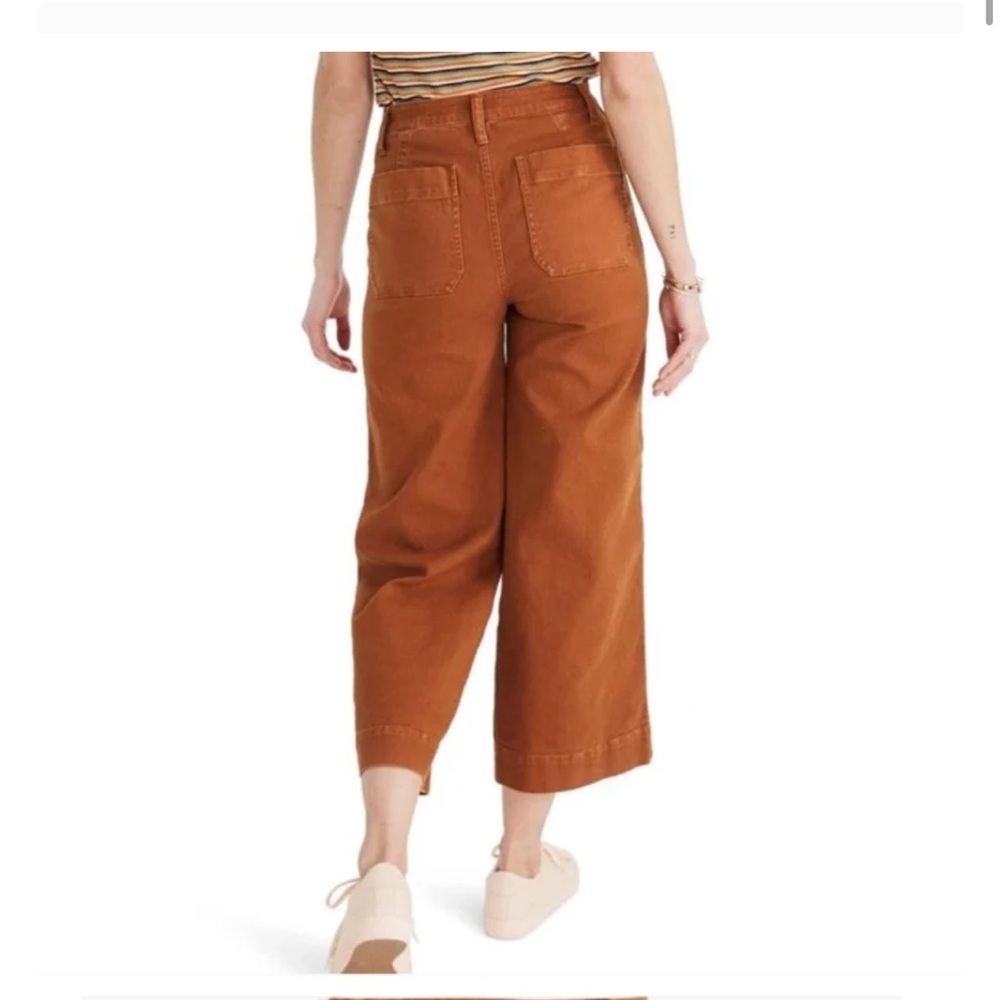 Madewell Wide Leg Pants in Brown - Picture 5 of 11